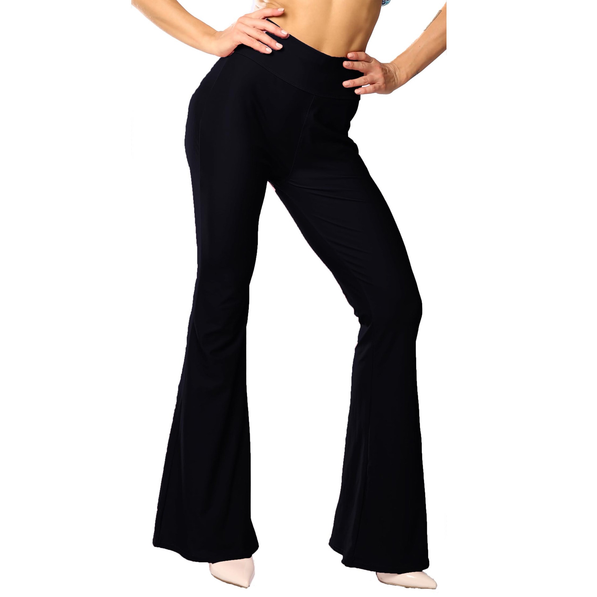European And American-style Tight-fitting Printed Flared Pants That Hug The Hips